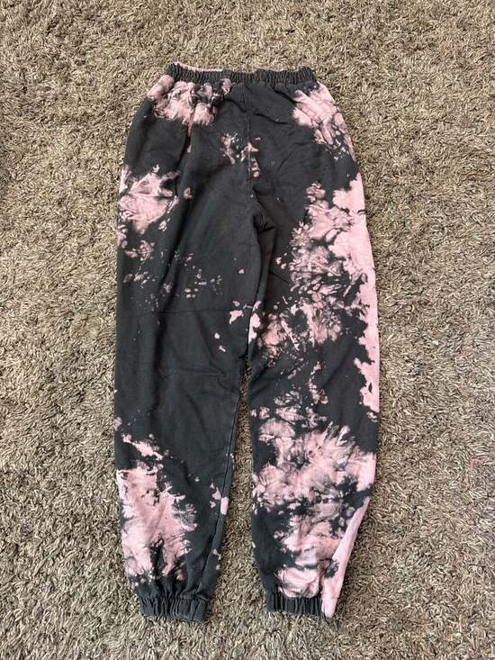 Nasty Gal Pink and Black Tie Dye Jogger Sweatpants - Picture 2 of 4